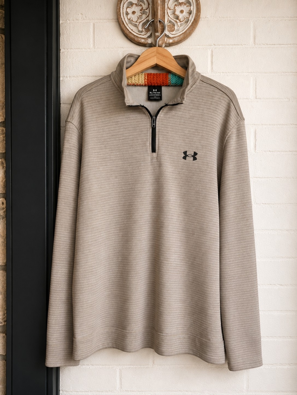 Under Armour Men's Storm SweaterFleece 1/4 Zip Pullover Highland Buff Beige XL